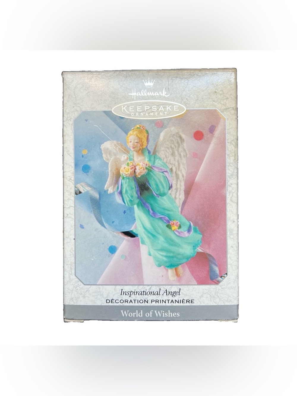 Vtg 1999 Hallmark Inspirational Angel World Of Wishes Keepsake Ornament